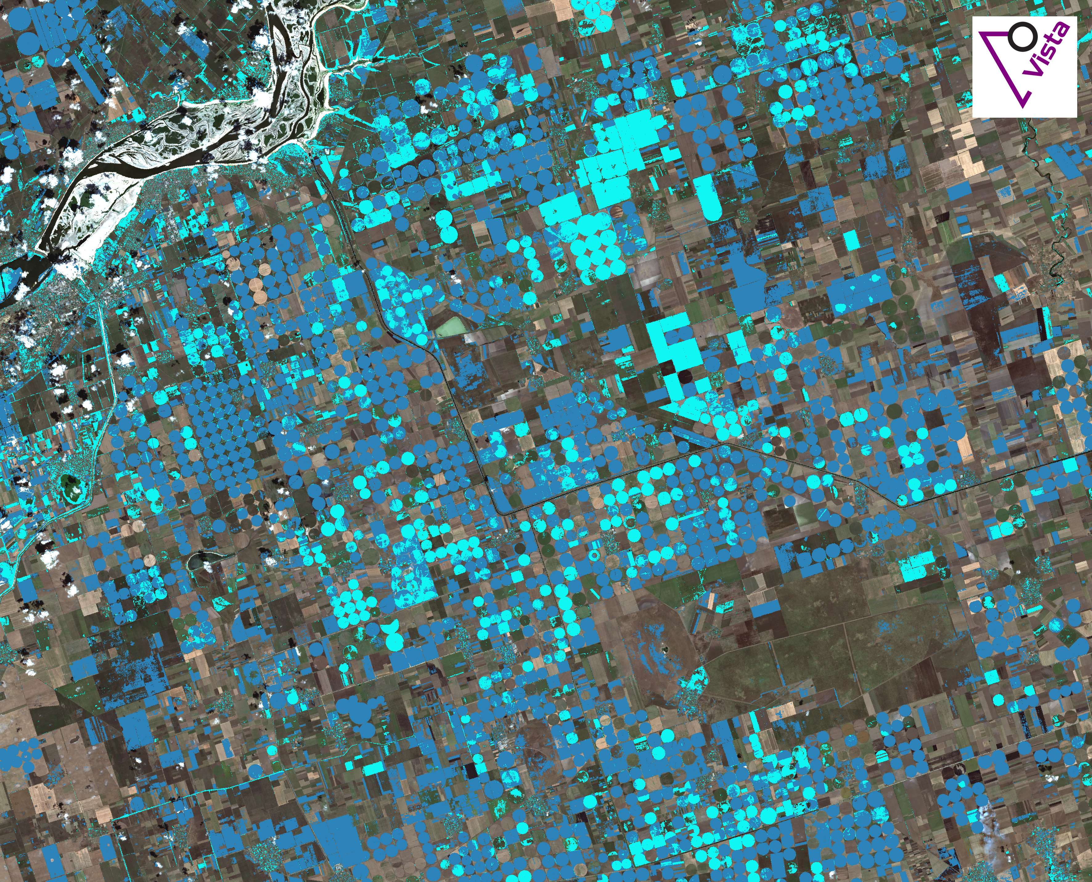 irrigated areas in Kherson oblast